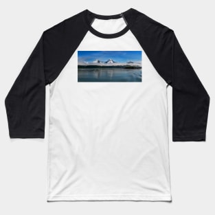 Low Clouds Mountain Peak Baseball T-Shirt